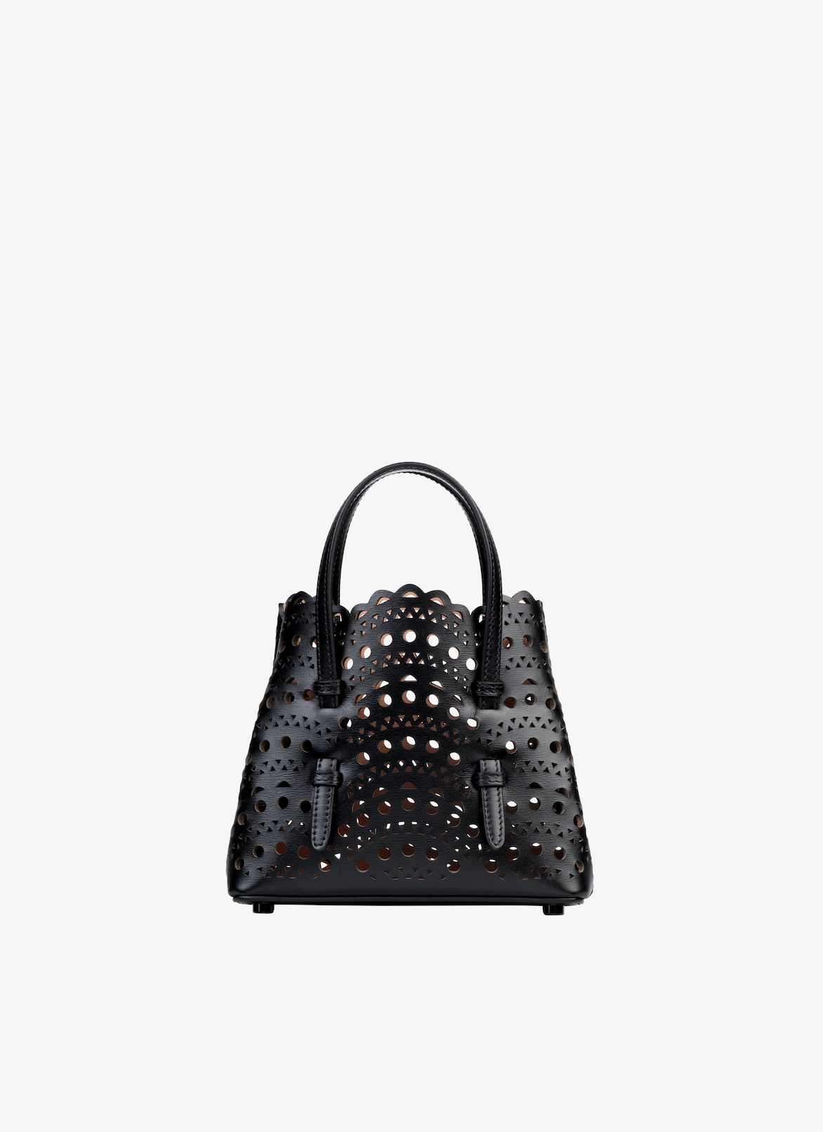 Mina 16 bag in vienne wave calfskin ALAÏA BLACK MINA 16 BAG IN VIENNE WAVE CALFSKIN